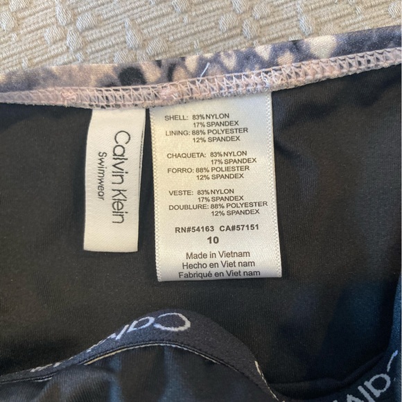 Calvin Klein One- Piece Snake Print High Neck Halter Swimsuit 10 - Picture 10 of 15